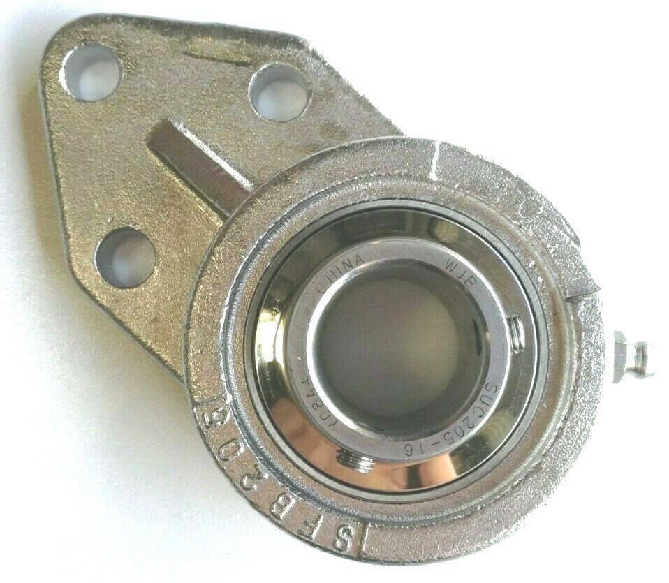 Premium SUCSFB207-20 STAINLESS UCFB207-20 3-Bolt Flange Bracket Unit 1-1/4″ ID