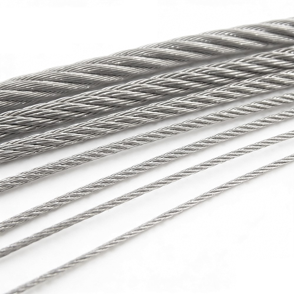 Stainless Steel 304 7×7 Wire Rope Cable Rigging 0.45 0.3 0.4 0.5 0.6 0.8 1 – 4mm