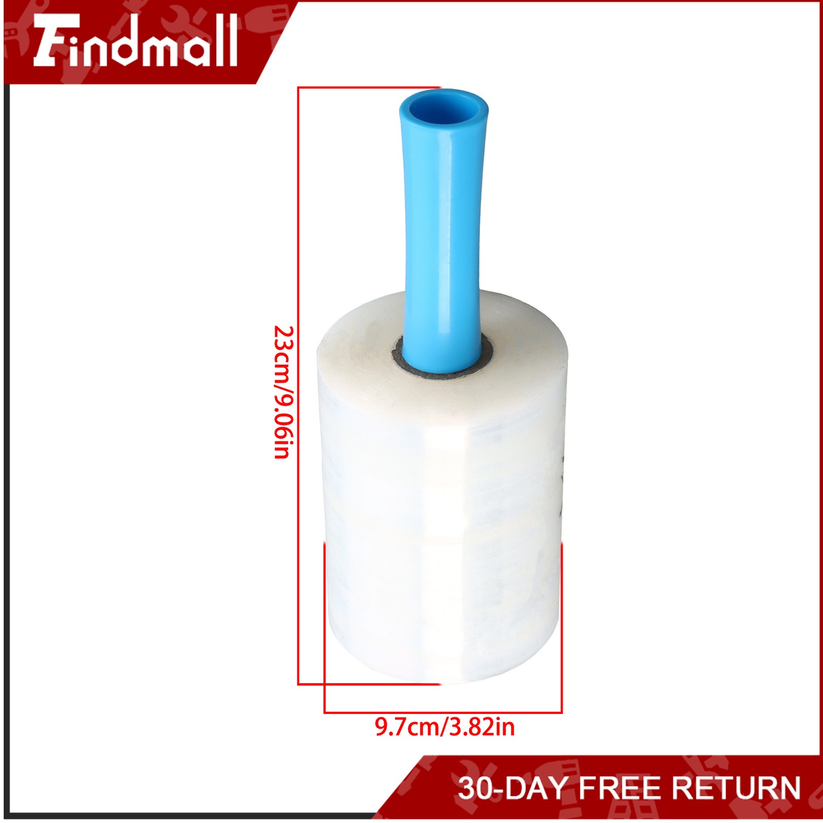 Findmall 4 Rolls 5 Inch x 1000 Ft Clear Stretch Wrap Film with 2 Pcs Handle
