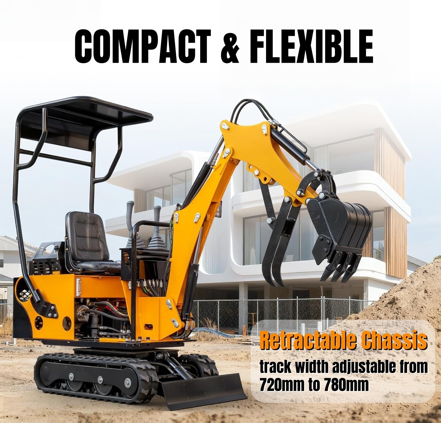 FREE SHIP&UNLOAD Mini Excavator 1Ton Excavator 13.5hp B&S Gas EPA Engine