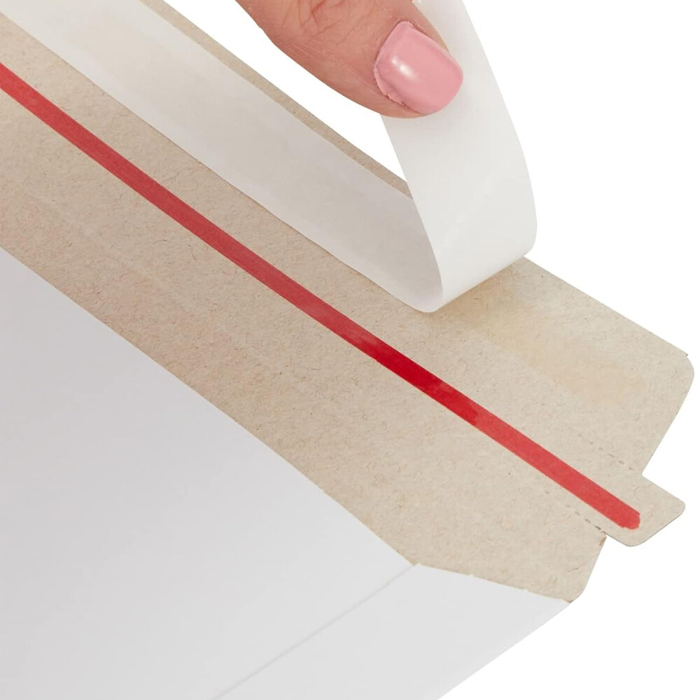 100- 1000 White Flat Photo Mailers Document Envelopes Cardboard Self Seal Mailer