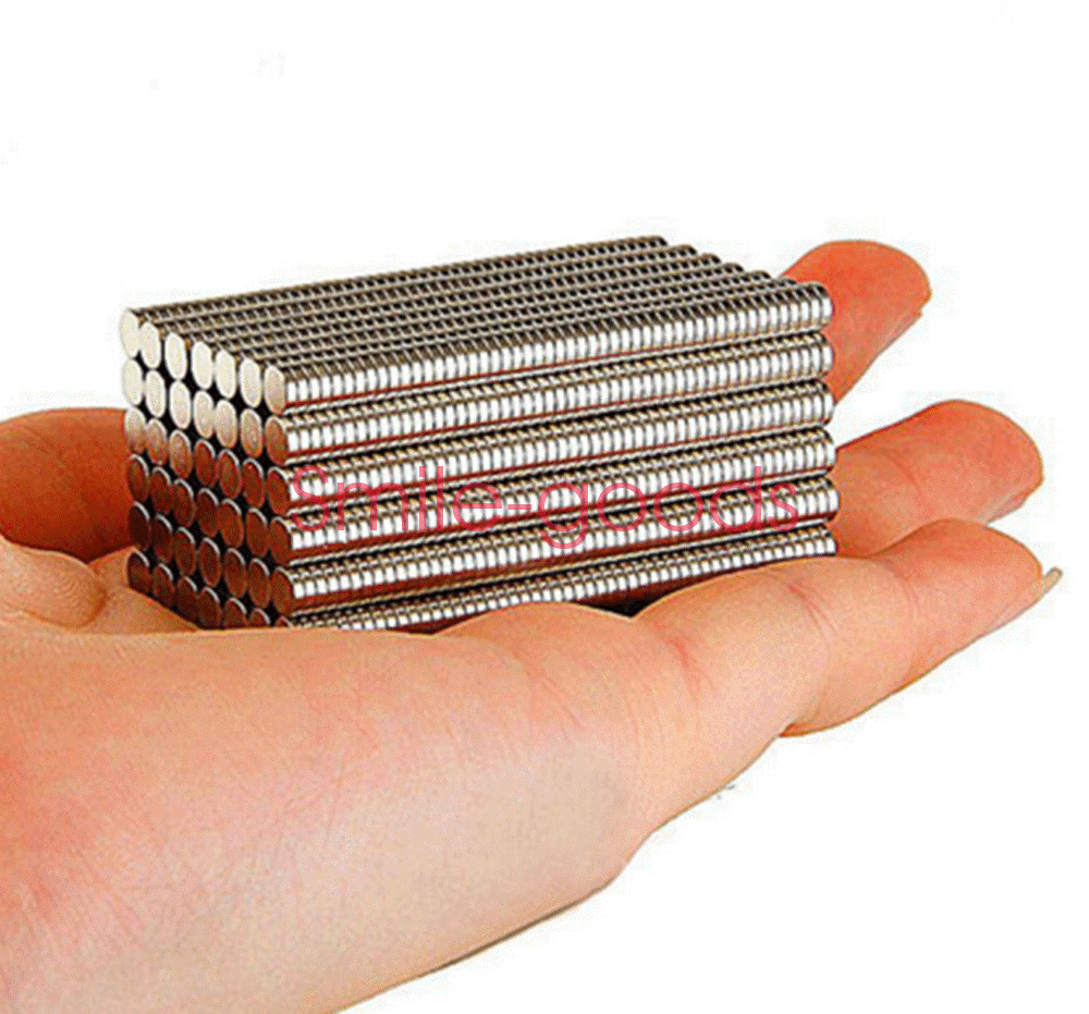 100 Neodymium Magnets Round Disc N35 Super Strong Rare Earth 5mm X 1mm Lot USA