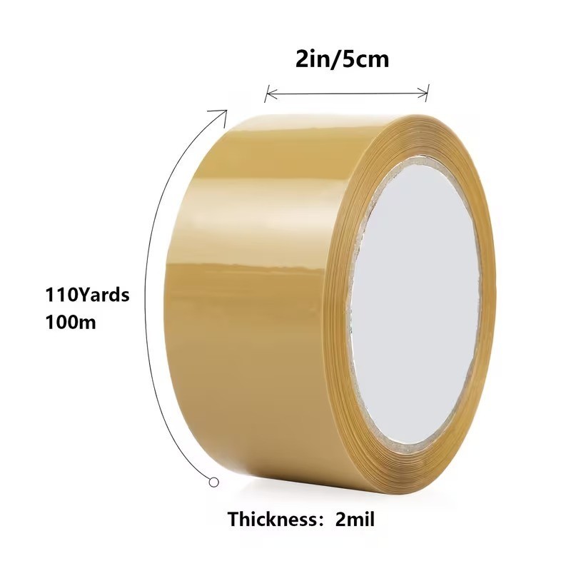 Brown Packing Tape 2 Inch x 110 Yards Moving Shipping Box Sealing 2.0 Mil