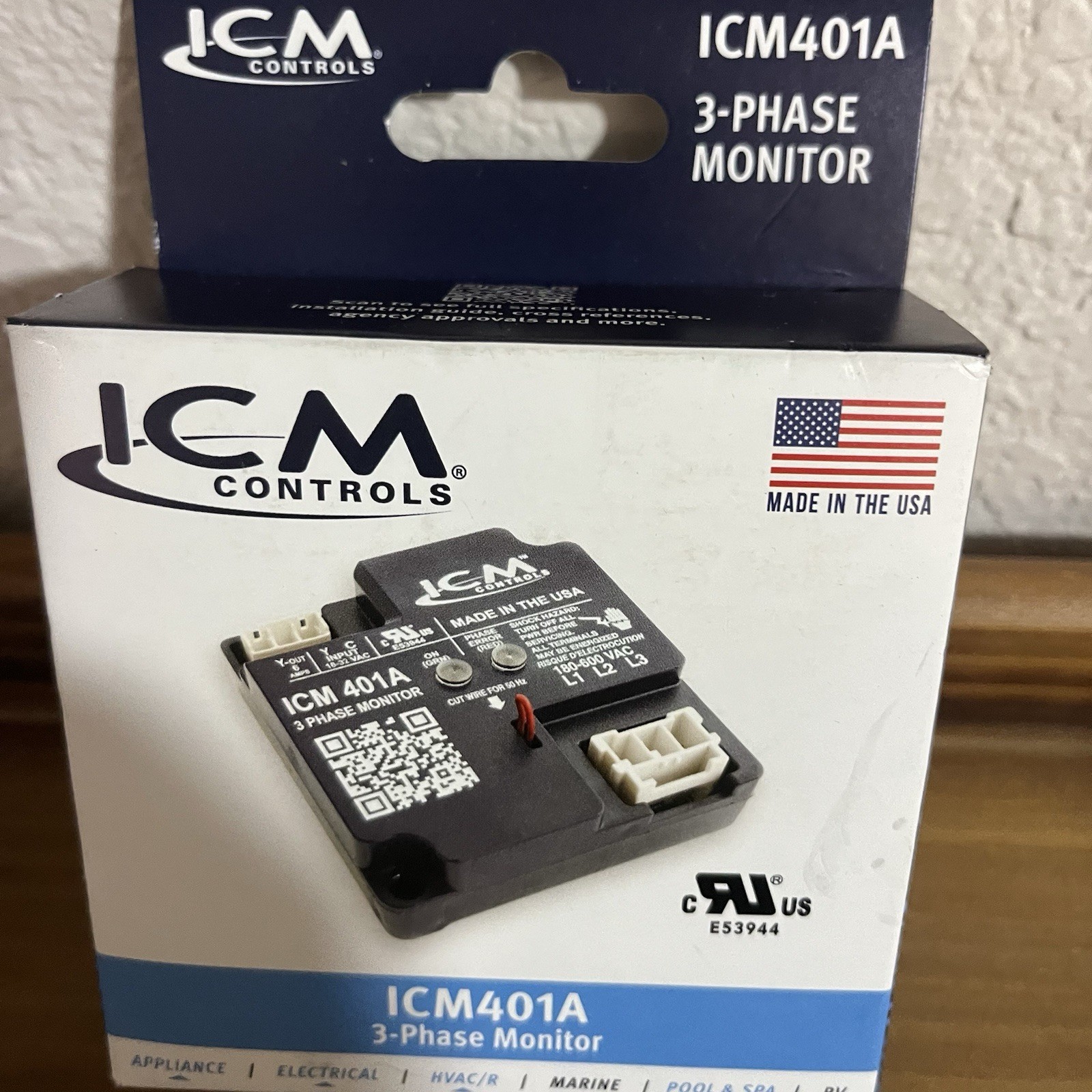 ICM Controls ICM401A 3 Phase Monitor with Surge Protection New With Box
