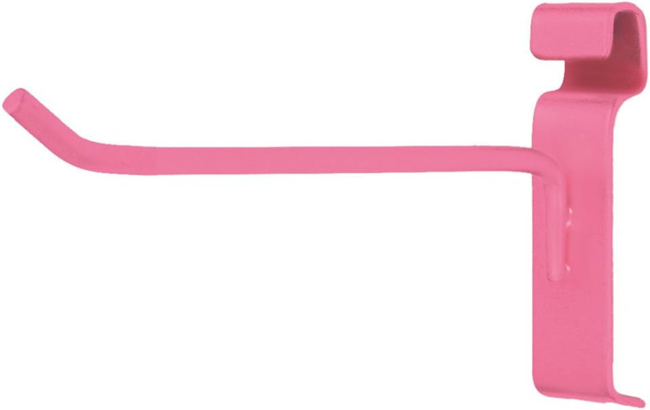 6 Inch Hot Pink Gridwall Hooks – Pack of 50 Sturdy and Durable Grid Wall Accesso