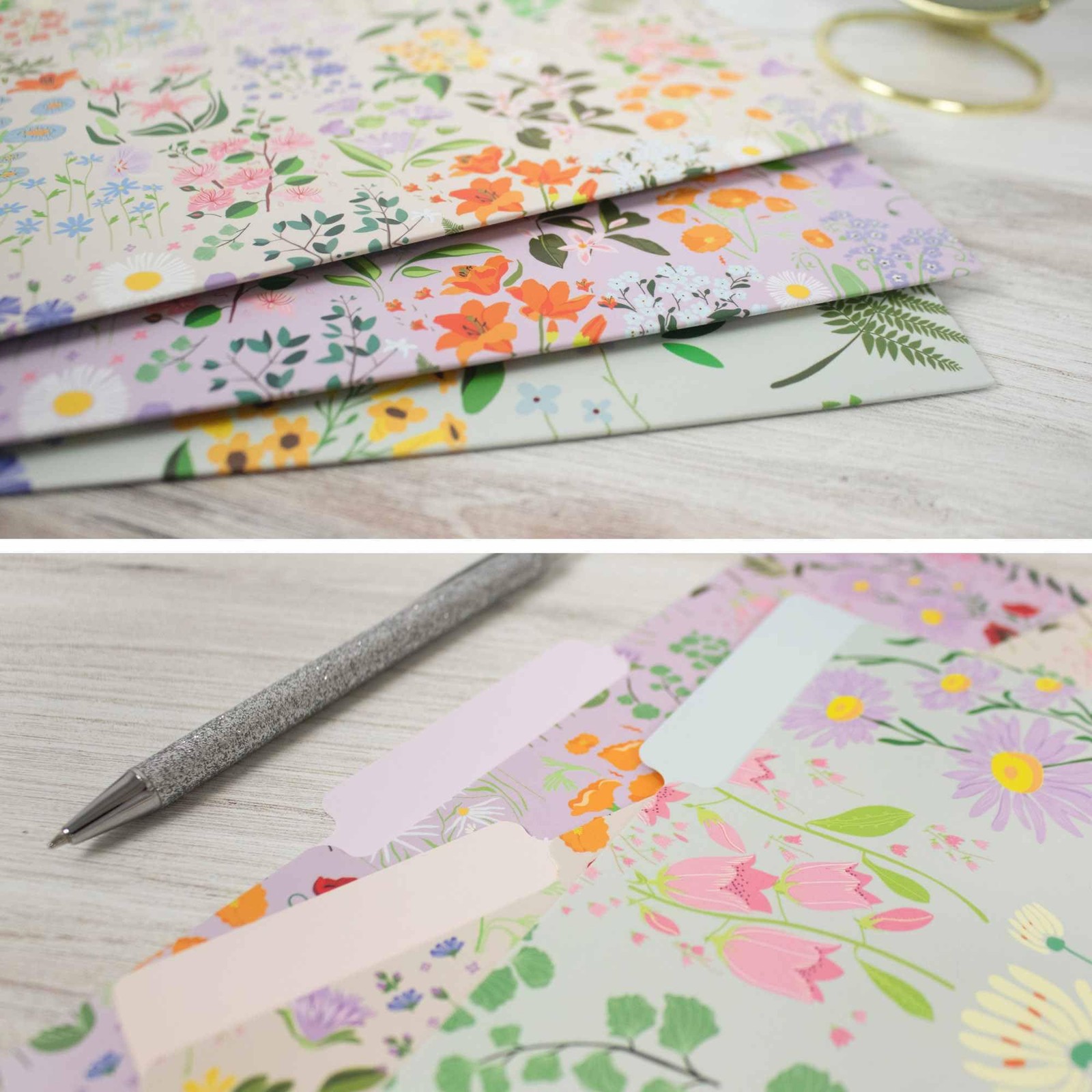 bloom daily planners Decorative File Folders – Set of 6 Pack, Garden Party