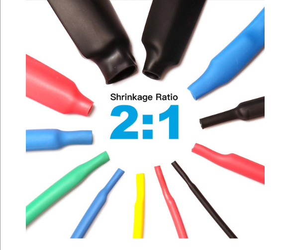 Heat Shrink Cable Wire Tubing Tube Sleeve Electrical Wrap 5 pcs FREE SHIPPING
