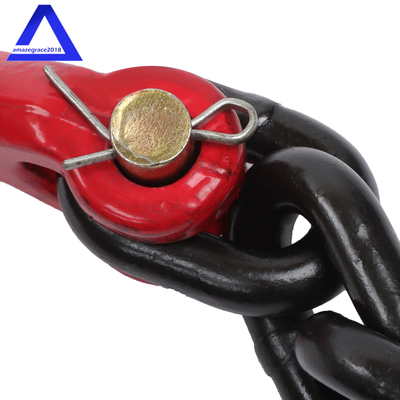 3/8 In × 20 Ft Binder Chain G80 Tie Down Tow Chain with Hooks 7100lbs Safe Black