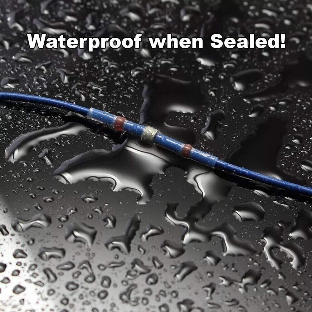 1000-50 Seal Solder Sleeve Heat Shrink Waterproof Butt Wire Connectors Terminals