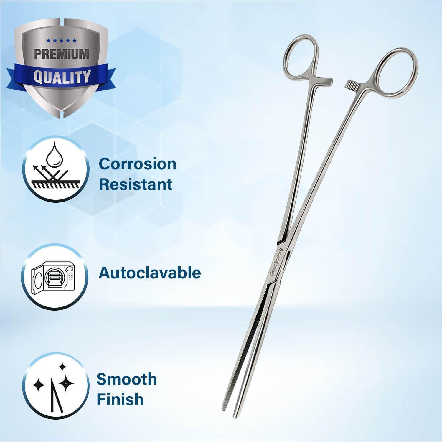 Premium Quality Rochester Pean Hemostat Locking Forceps Straight 10″ with Full S