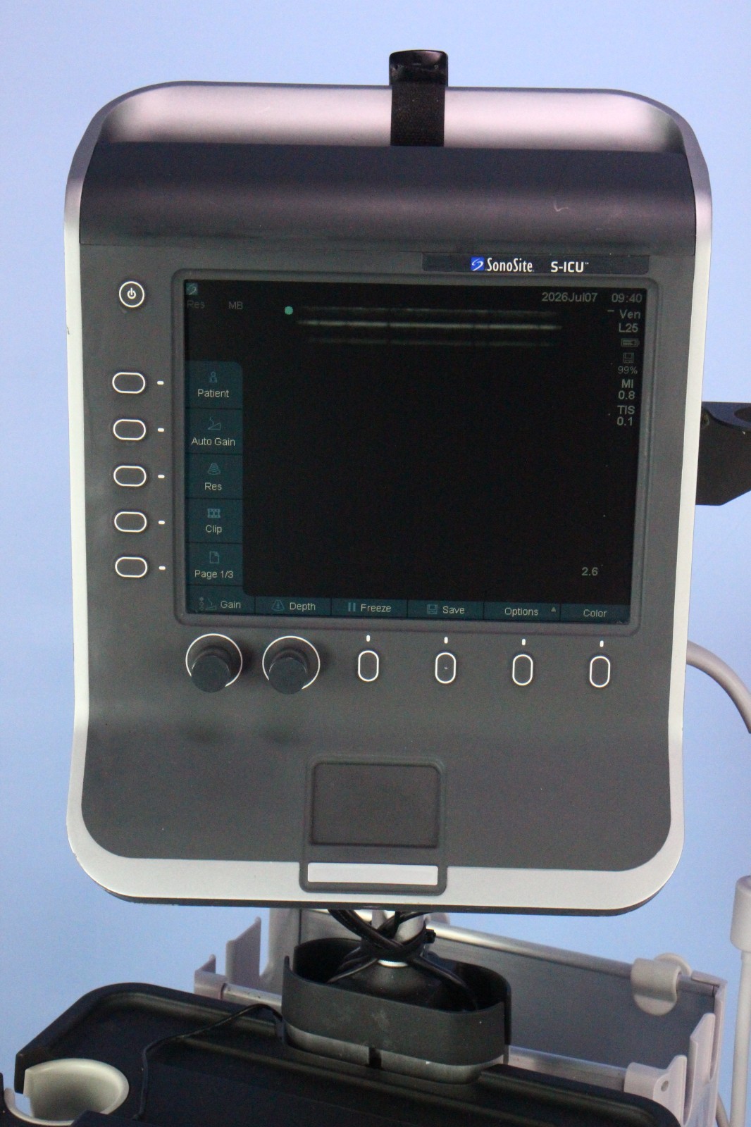 SonoSite S-ICU Portable Ultrasound with Stand, Transducer & Printer Tested