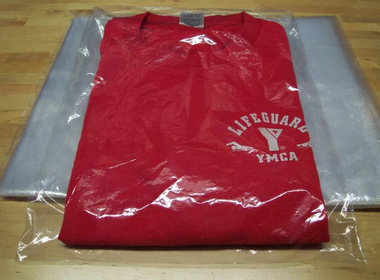 9″ x 12″ Poly Clear Plastic T-Shirt Apparel Bags 1 Mil 2″ Back Flap Lock 10-1000