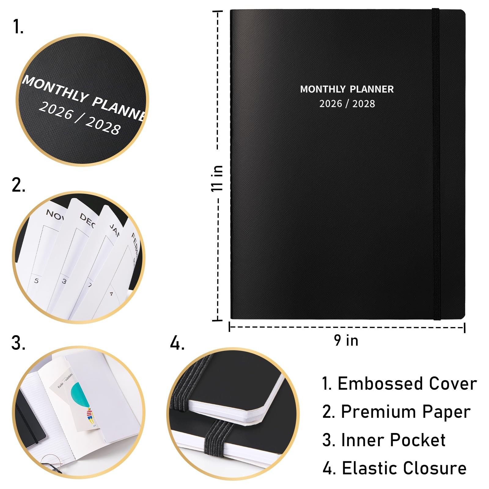 2026-2028 Monthly Planner/Calendar – 2 Year Calendar 2026-2028, Jul. 2026 – Jun