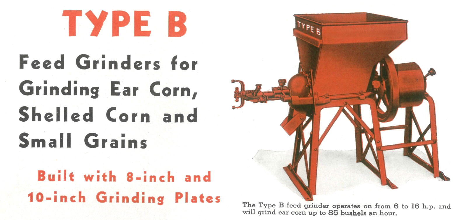 IH Farmall McCormick Belt Driven Hammer Roughage Mills Feed Grinders Brochure