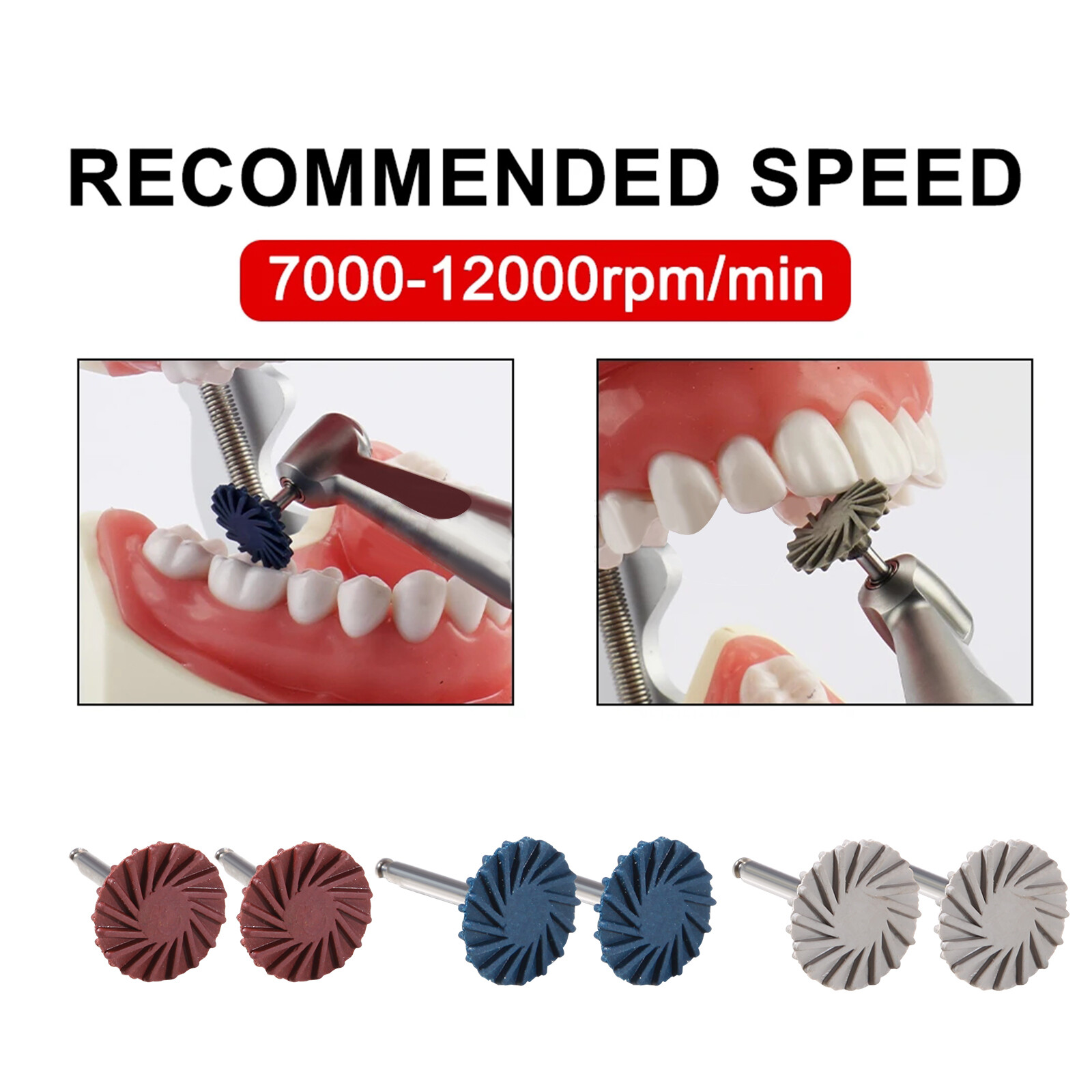 6pcs/box Dental Polish Kit Composite Resin Polishing Disc Spiral Polish Wheel