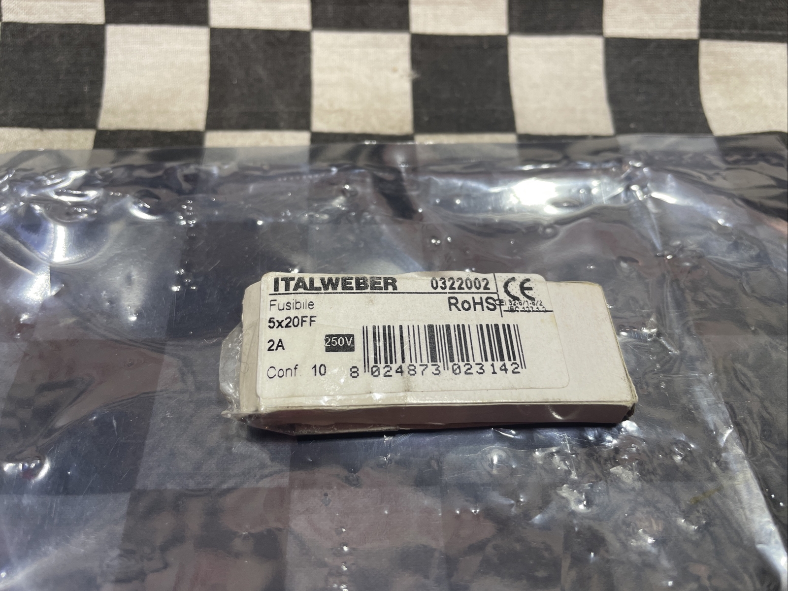 ITALWEBER FUSIBILE 5X20FF, 2A, 250V, LOF OF 10 SHIPSAMEDAY#1474W7