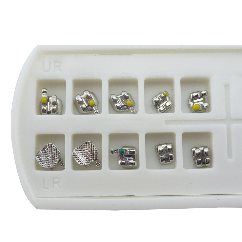 50Pack Dental Orthodontic Metal Brackets Braces Mini MIM Roth/MBT 022 3/345Hooks