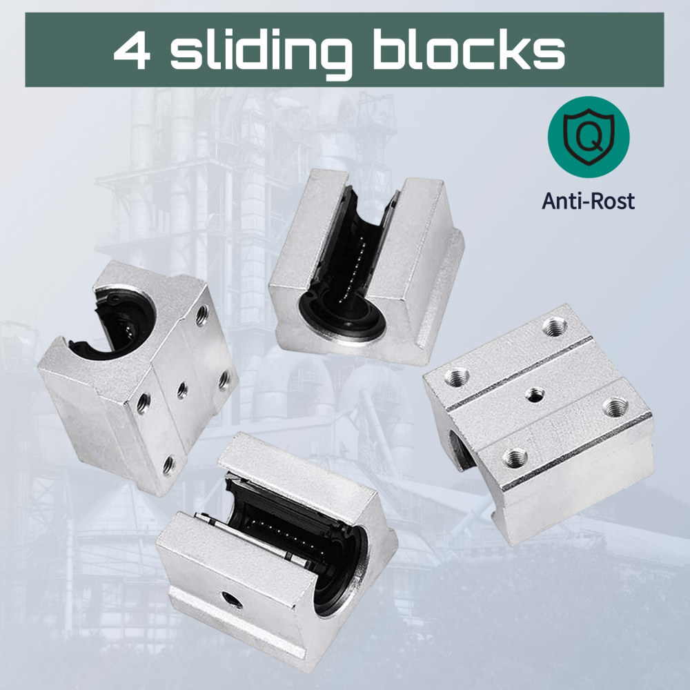 2PCS SBR16 Linear Guide Rail Slide Rail 300-2000mm +4PCS SBR16UU Bearing Block