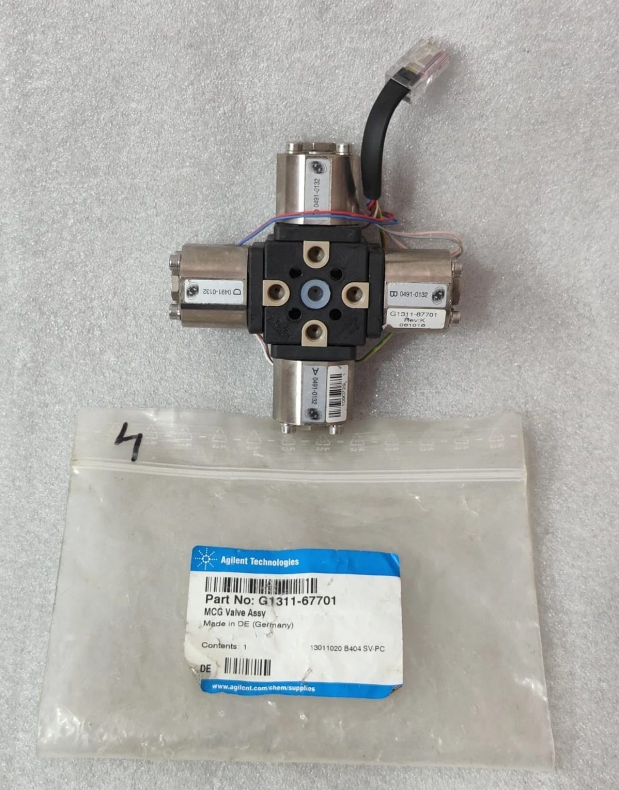 AGILENT TECHNOLOGIES G1311-67701 MCGV MULTI CHANNEL GRADIENT VALVE ASSY REV:K