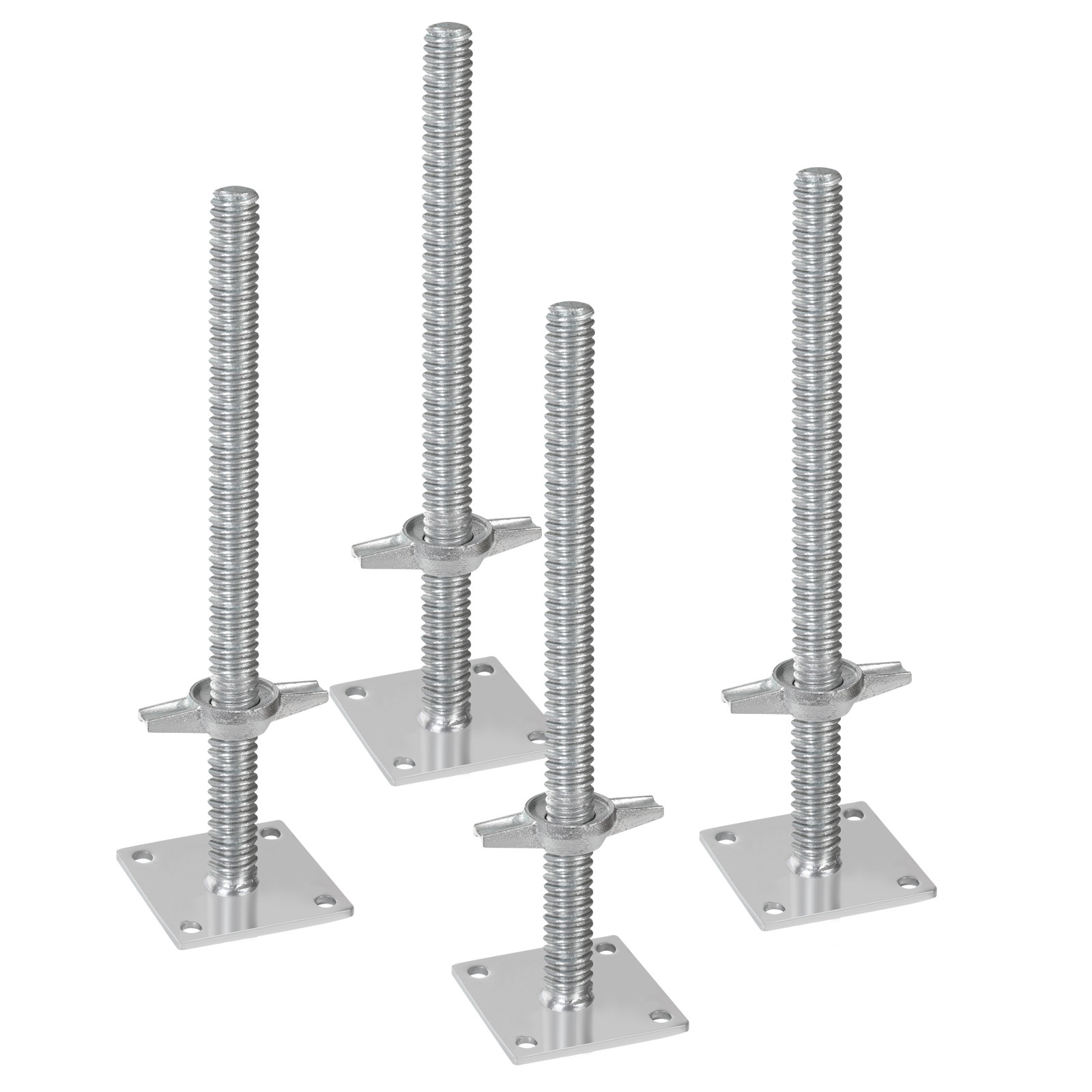 4-Pack Adjustable Leveling Jacks Solid Screw for Baker-Style Scaffolding