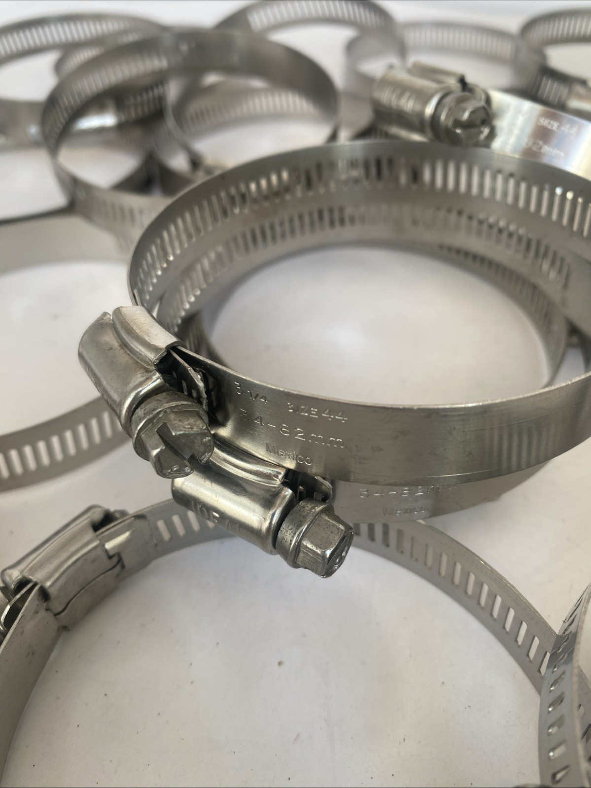 Ideal Tridon #44 Hose Clamp LOT OF 25 – 3-1/4” 34-82mm ALL STAINLESS 44 Mexico