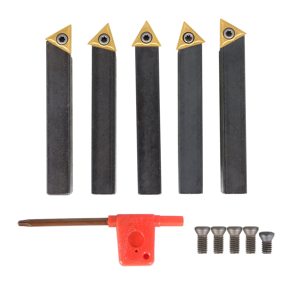 5 PACK 1/2 Inch Indexable Carbide Insert Turning Tool Bit Lathe Set