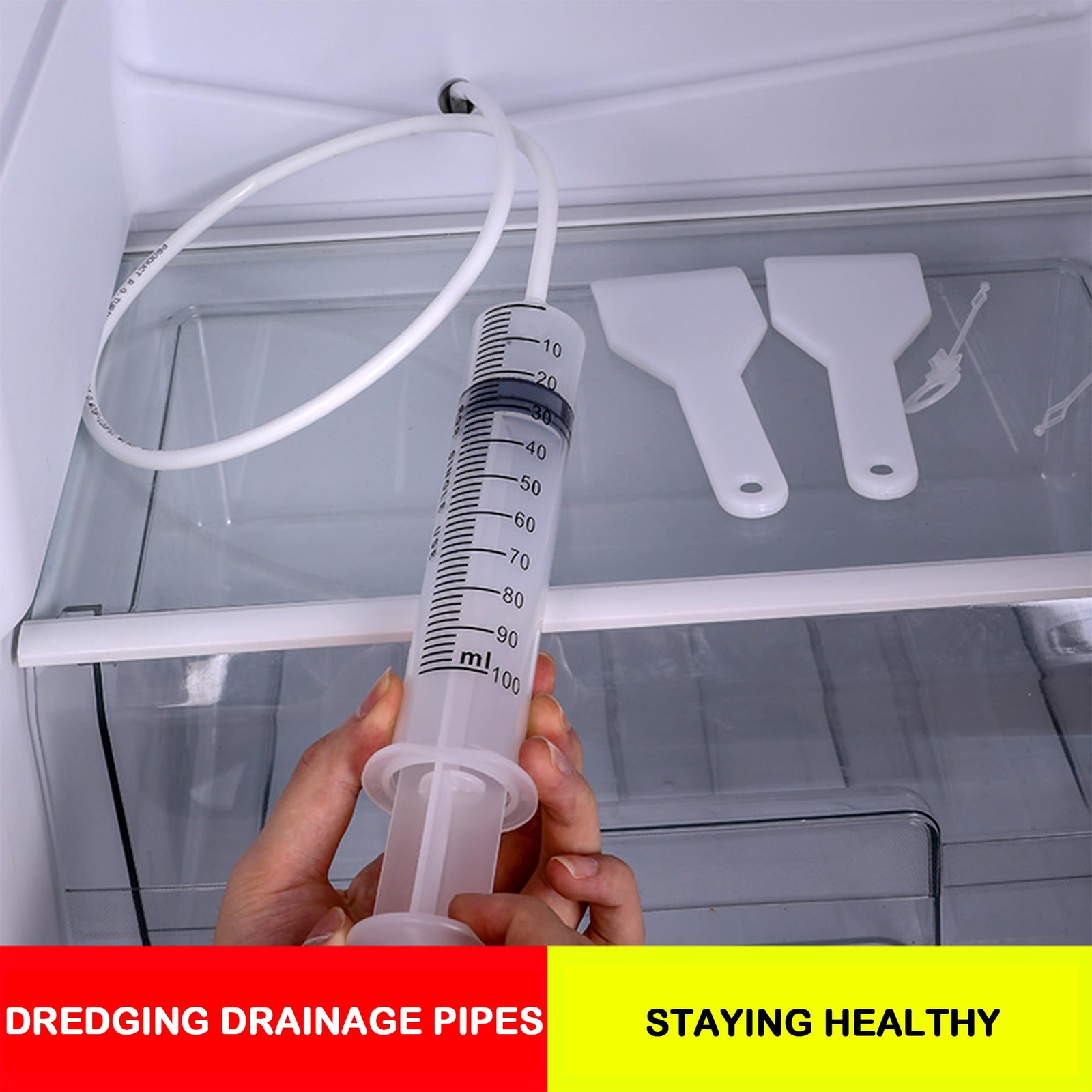 Stainless Steel Cleaning Brush Set for Refrigerator Drain & Pipe Cleaning
