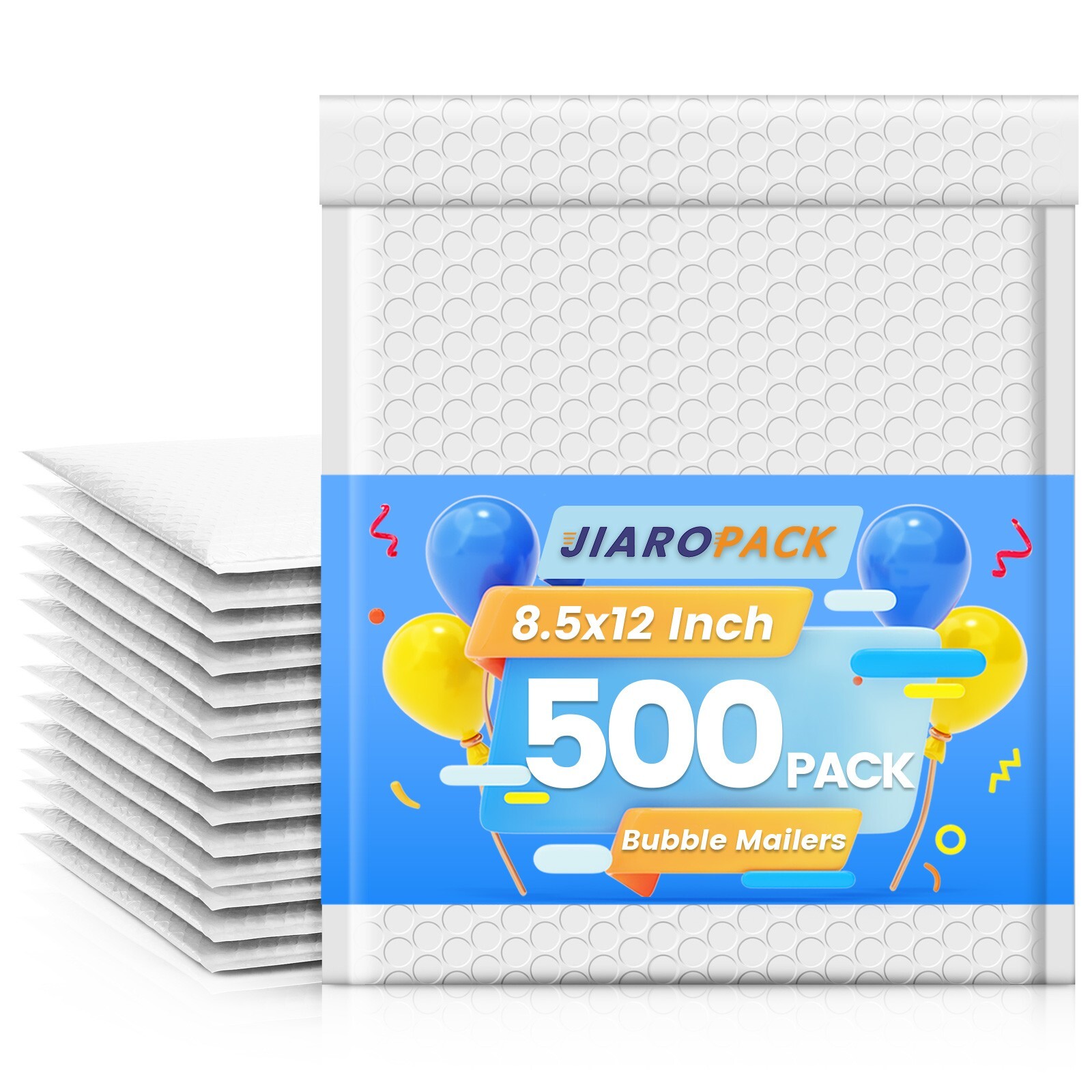 500Pcs Poly Bubble Mailers Padded Envelope Shipping Mailing Bag 8.5×12″ #2 White