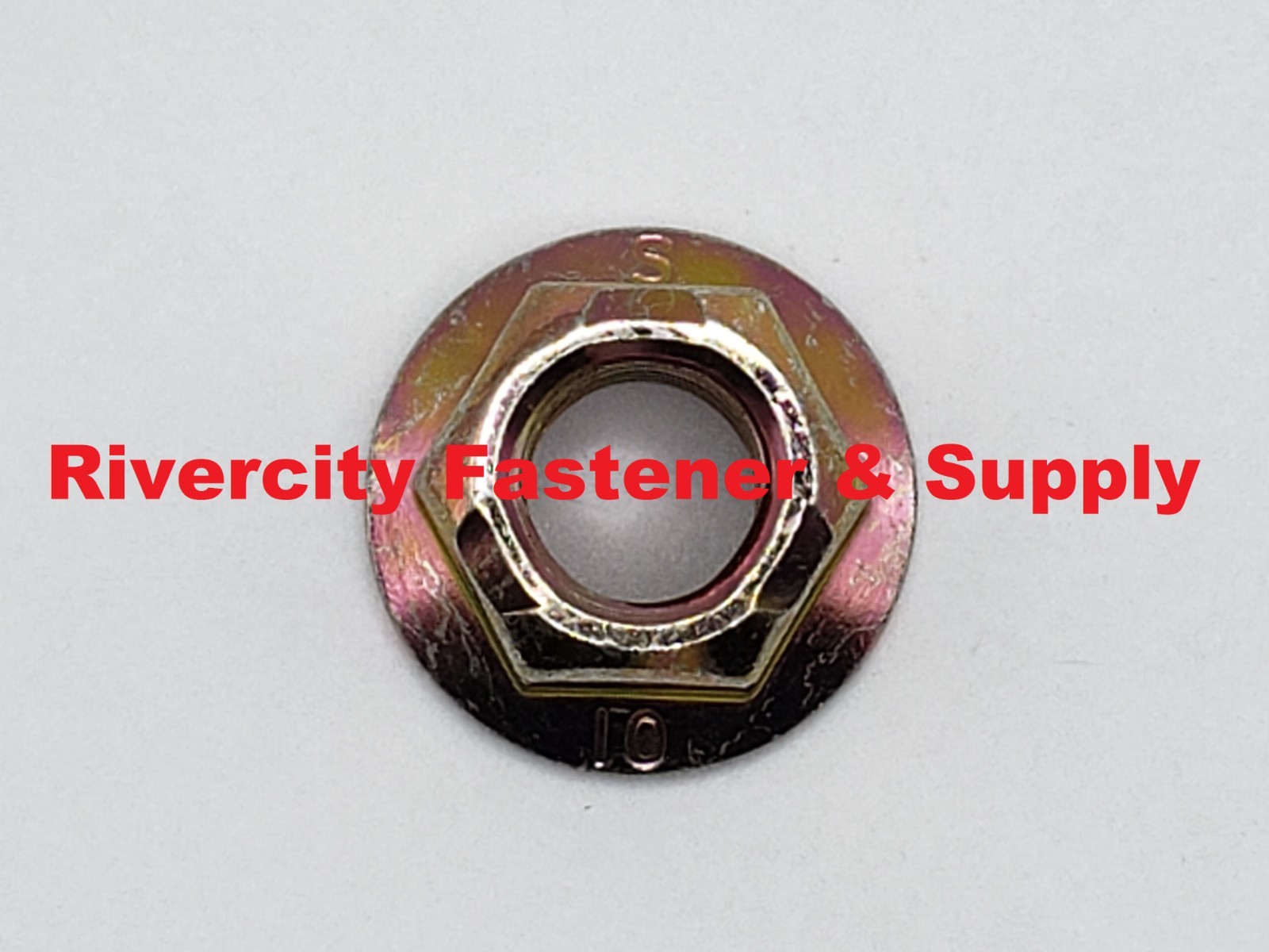 M12-1.75 All Metal Flange Top Lock Nuts 12mm x 1.75 DIN 6927 M12x1.75 Stover Nut