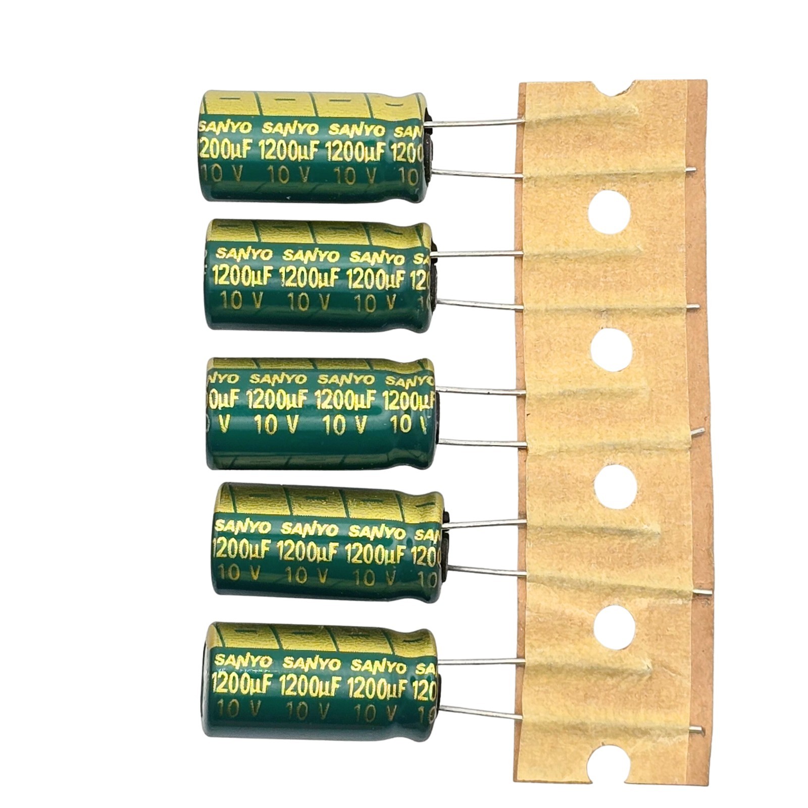 8pcs Sanyo 1200uF 10V 105°C Radial Electrolytic Capacitors 10x20mm