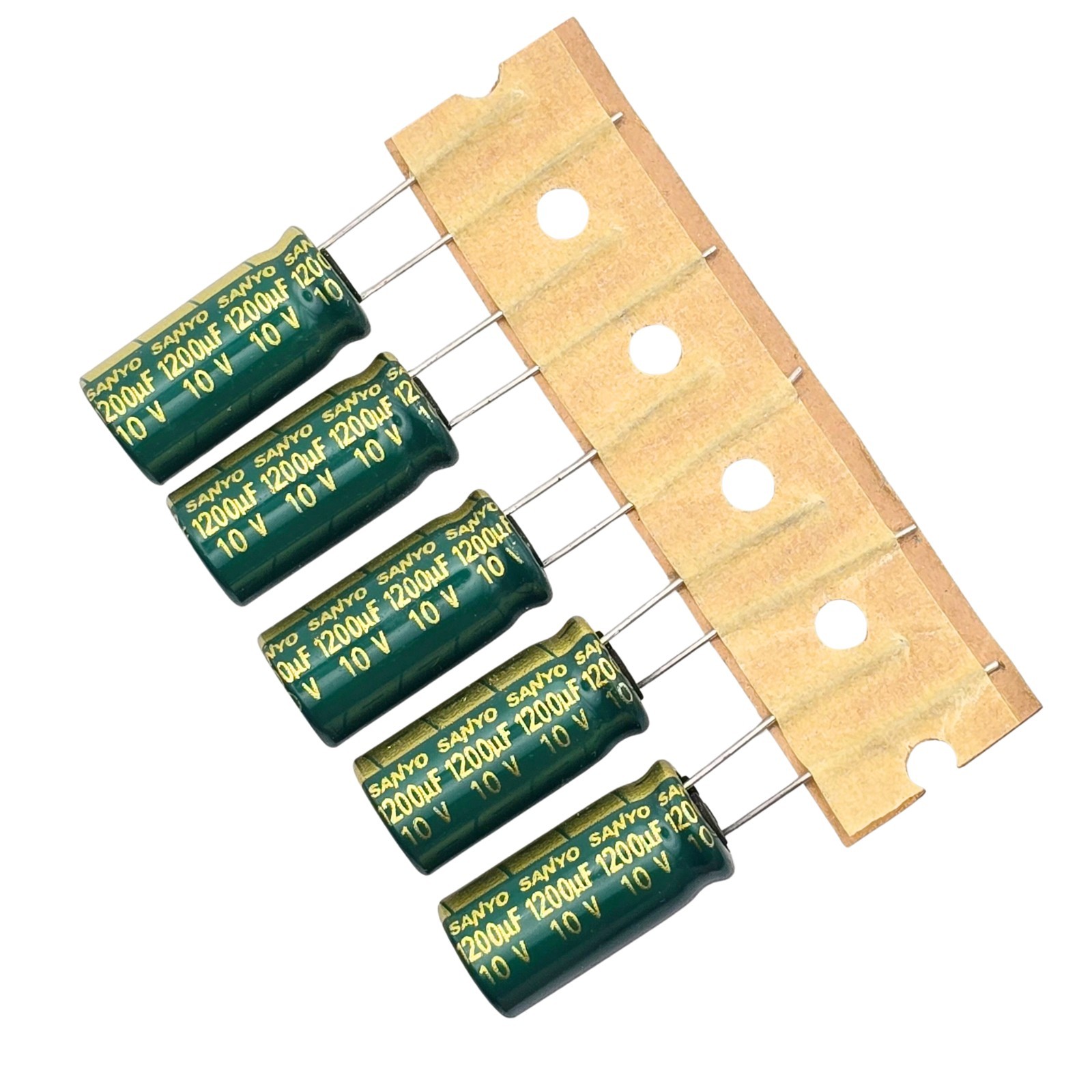 8pcs Sanyo 1200uF 10V 105°C Radial Electrolytic Capacitors 10x20mm