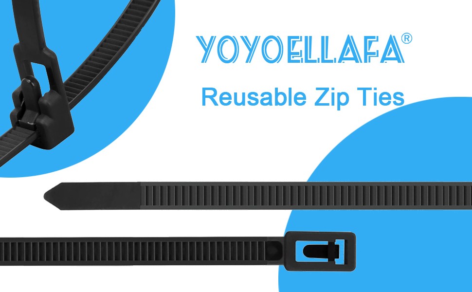 Black Zip Ties Heavy Duty 20 Inch Outdoor, 250lb Extra Large Cable Tie Wraps