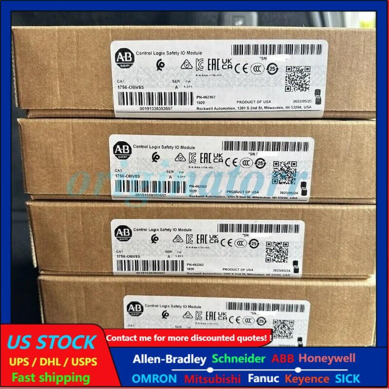 Factory Sealed AB 1756-OBV8S Control Logix Safety IO Module US Free Tax