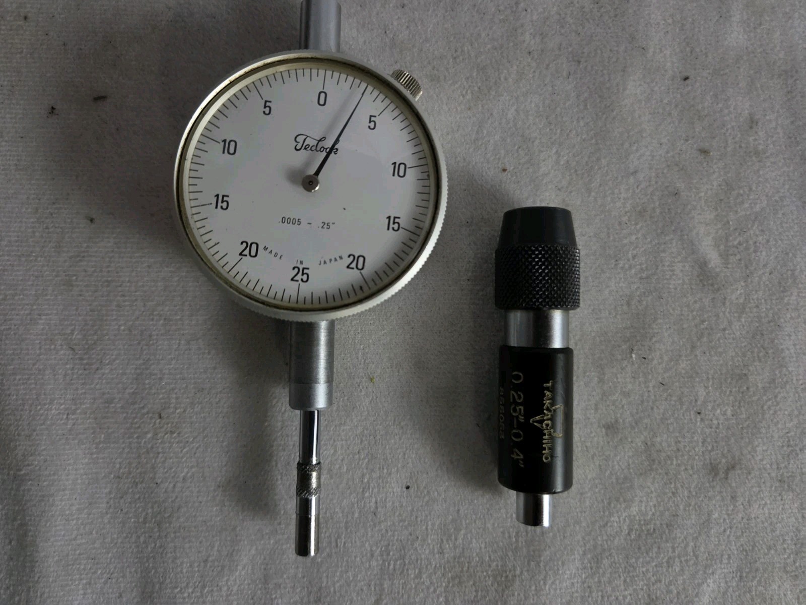Takachiho 0.25-0.4″ Split Ball Bore Gauge W/Teclock Indicator Made In Japan
