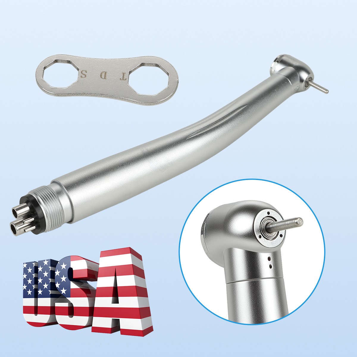 10pcs SANDENT NSK PANA MAX Style Dental High Speed Handpiece Push Button 4 Hole