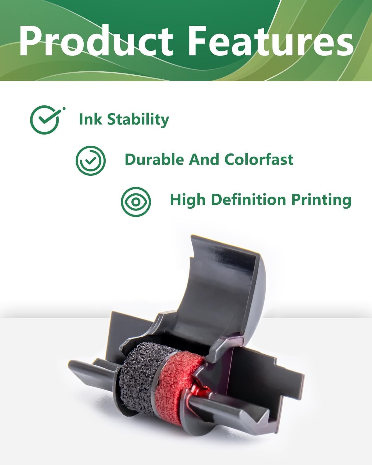 5 Packs IR40T Calculator Ink Roller Printer Ribbon IR-40T CP13 Black and Red