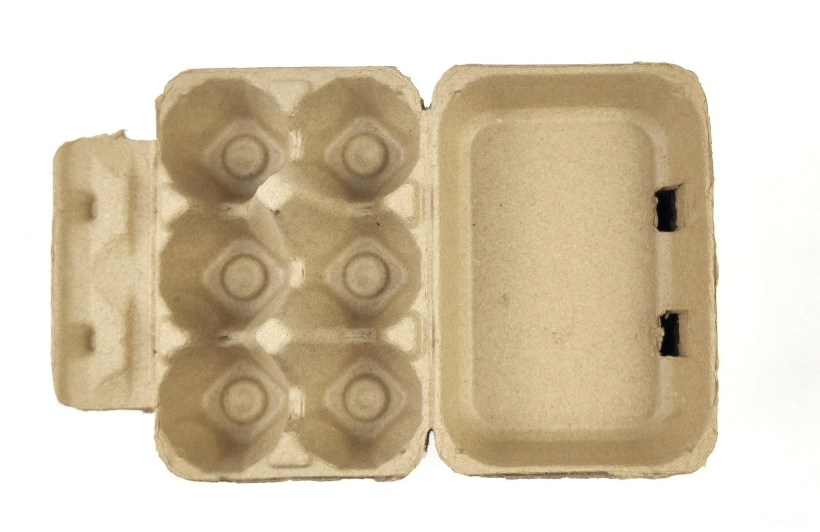 40 Pack Pulp Fiber Egg Cartons – 6 Count Tray, Solid Reusable Containers Half…