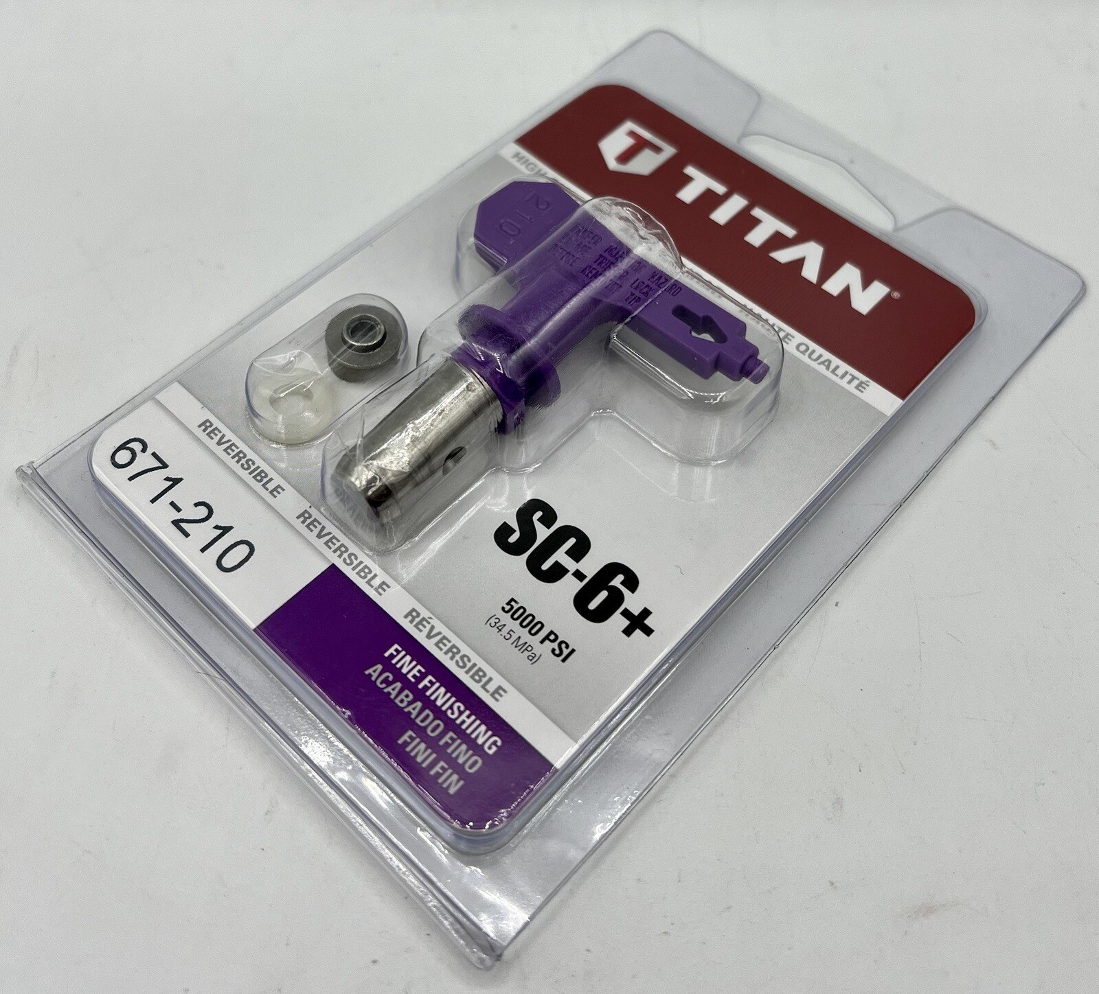 NEW Titan 671-210 5000 PSI SC-6+ Synergy Fine Finish Tip 0.010 in. SHIPS FREE!