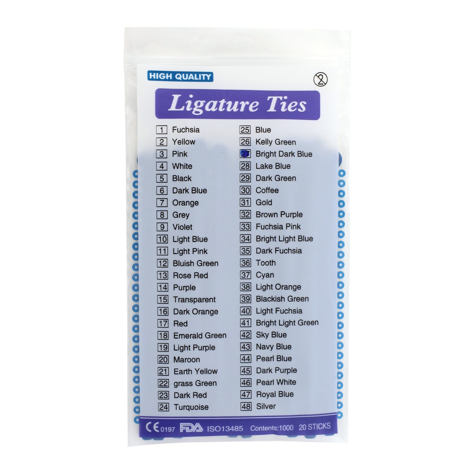 1000pcs Dental Orthodontic Elastics Ligature Ties Braces Elastic Rubber Bands