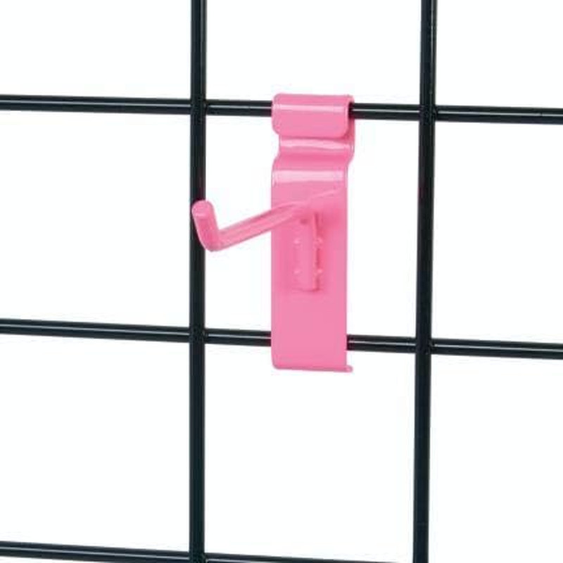 6 Inch Hot Pink Gridwall Hooks – Pack of 50 Sturdy and Durable Grid Wall Accesso
