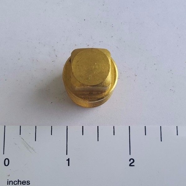 1) 1/2″ MALE NPT PIPE PLUG, SQUARE HEAD, LEAD FREE BRASS, FUEL OIL GAS WATER