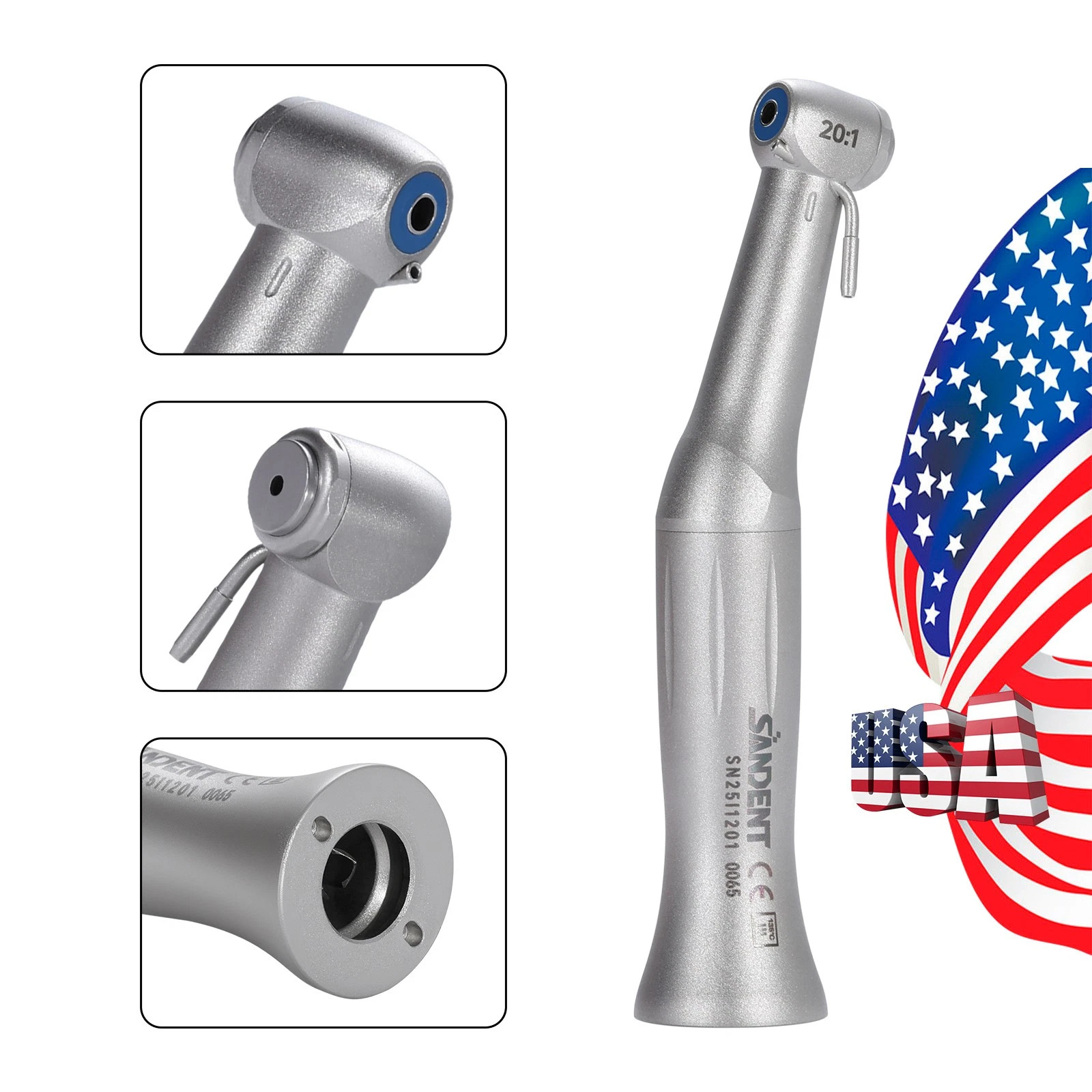 NSK Type SG20 Dental 20:1 Reduction Implant Contra Angle Surgical Handpiece Push