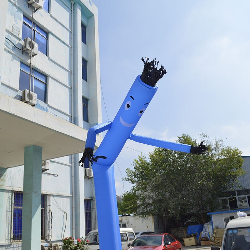 20Ft Air Inflatable Dancing Wind Dancer Sky Puppet Wavy Man Wind Dancer Blue New