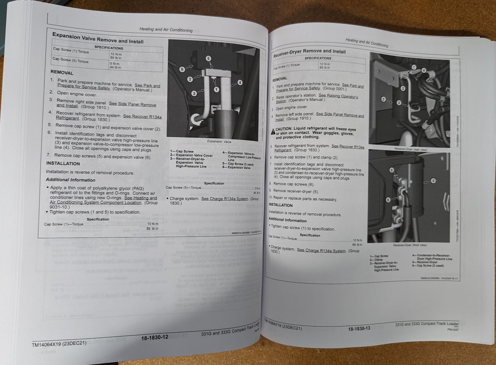 John Deere 331G, 333G Skid Steer Technical Service Repair Manual – TM14064X19
