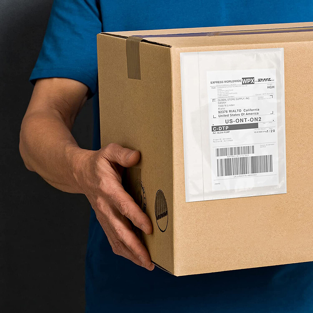 50-1000 7.5″ x 5.5″ Clear Adhesive Packing List Shipping Label Envelopes Pouches