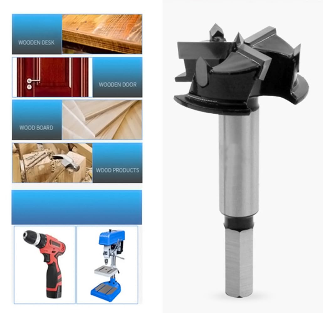 Meichoon 60Mm Forstner Drill Bits Upgraded Version 3-Cutter Higher Hardness