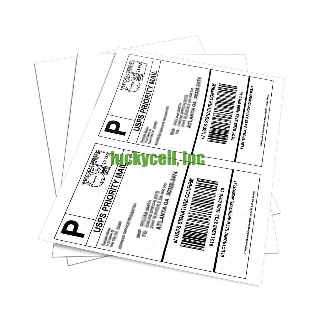(200) 8.5 x 5.5 Wood Free Shipping Half-Sheet Self-Adhesive eBay PayPal Labels