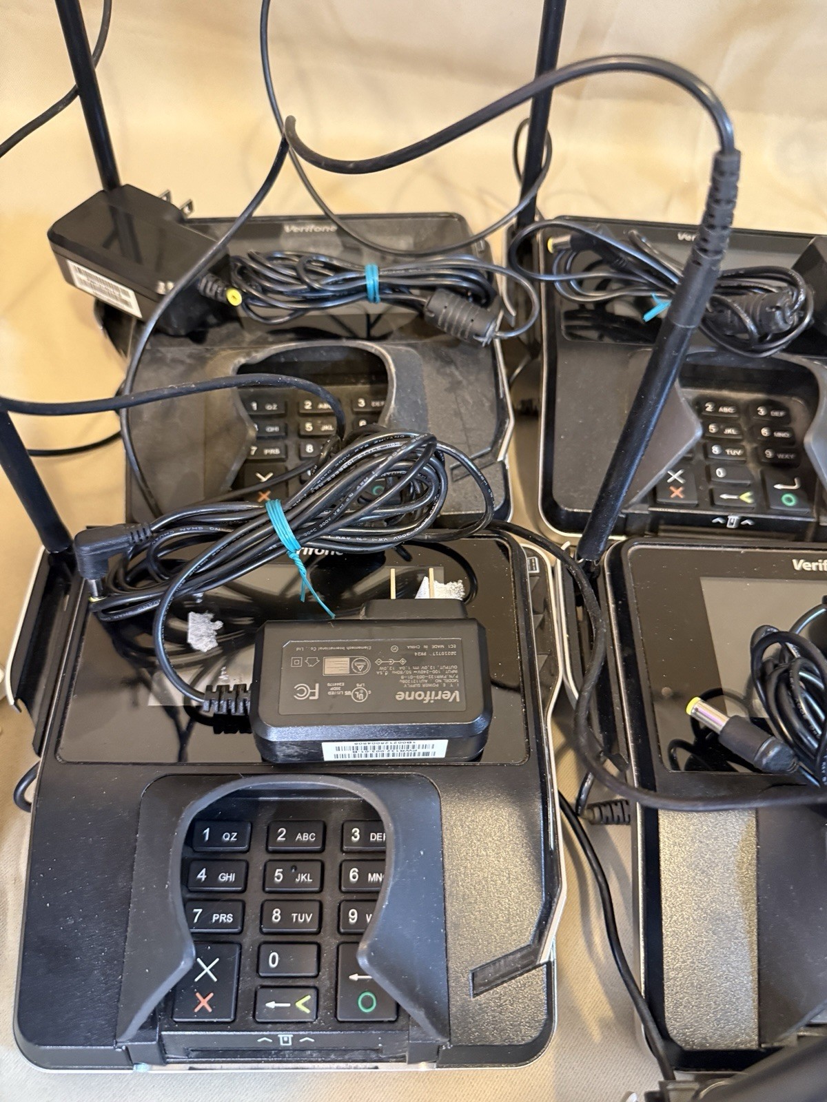 Verifone MX915 Credit Card Terminals W Power Cord Lot of 10 Power Tested AS IS