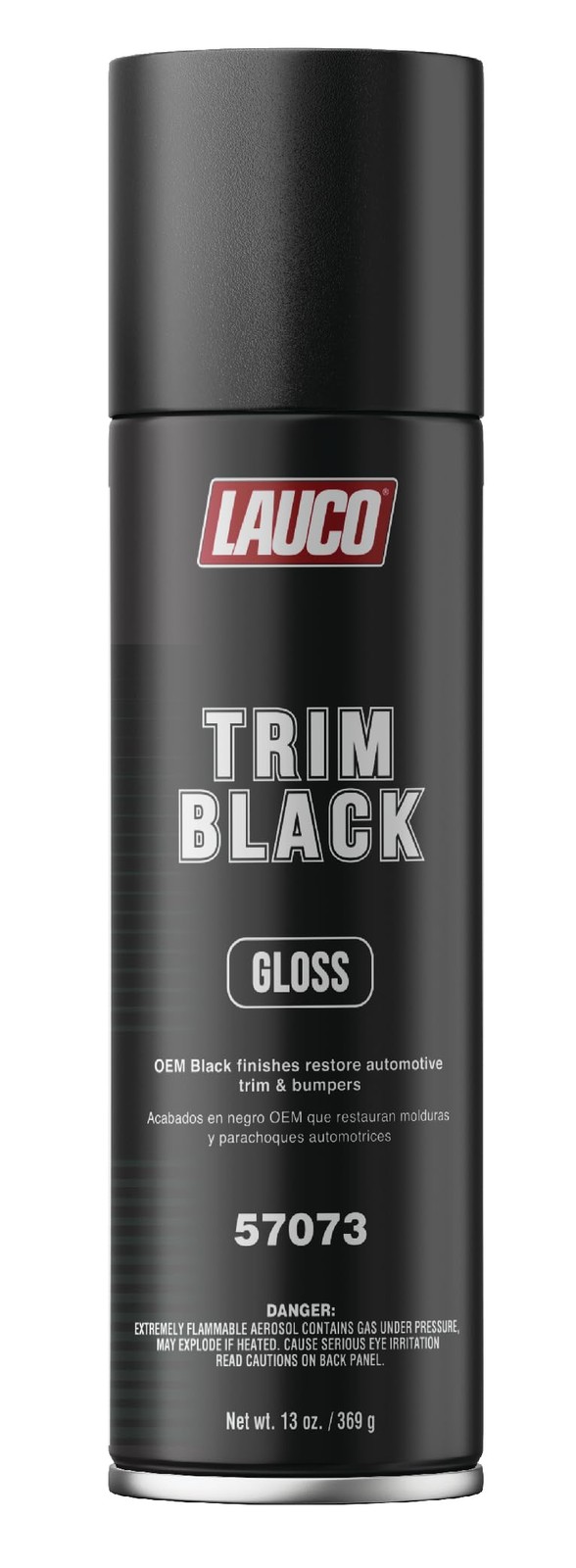 LAUCO Trim Black Gloss Automotive Spray Paint – 13 oz Aerosol Can for Plastic,