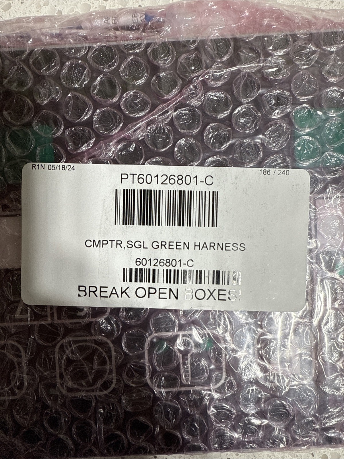60126801-C Pitco Cmptr,Sgl Green Harness Genuine OEM PT60126801-C. NEW